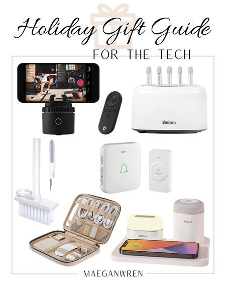 Holiday Gift Guide For The Tech, pivo tripod for smart phone, wireless five pack charging ports, wireless doorbell, cable cord organizer, keyboard and earbud cleaning kit, smart island, wireless charger, night light, lamp, Bluetooth speaker, Amazon finds, affordable tech 

#LTKHoliday #LTKhome #LTKGiftGuide