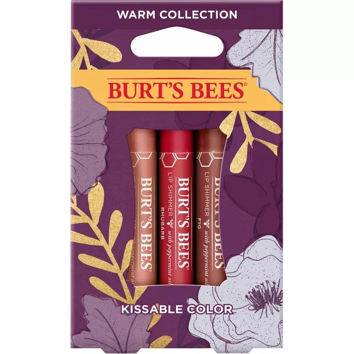 Burt's Bees Kissable Color Warm Lip Balm Gift Set - 3ct | Target