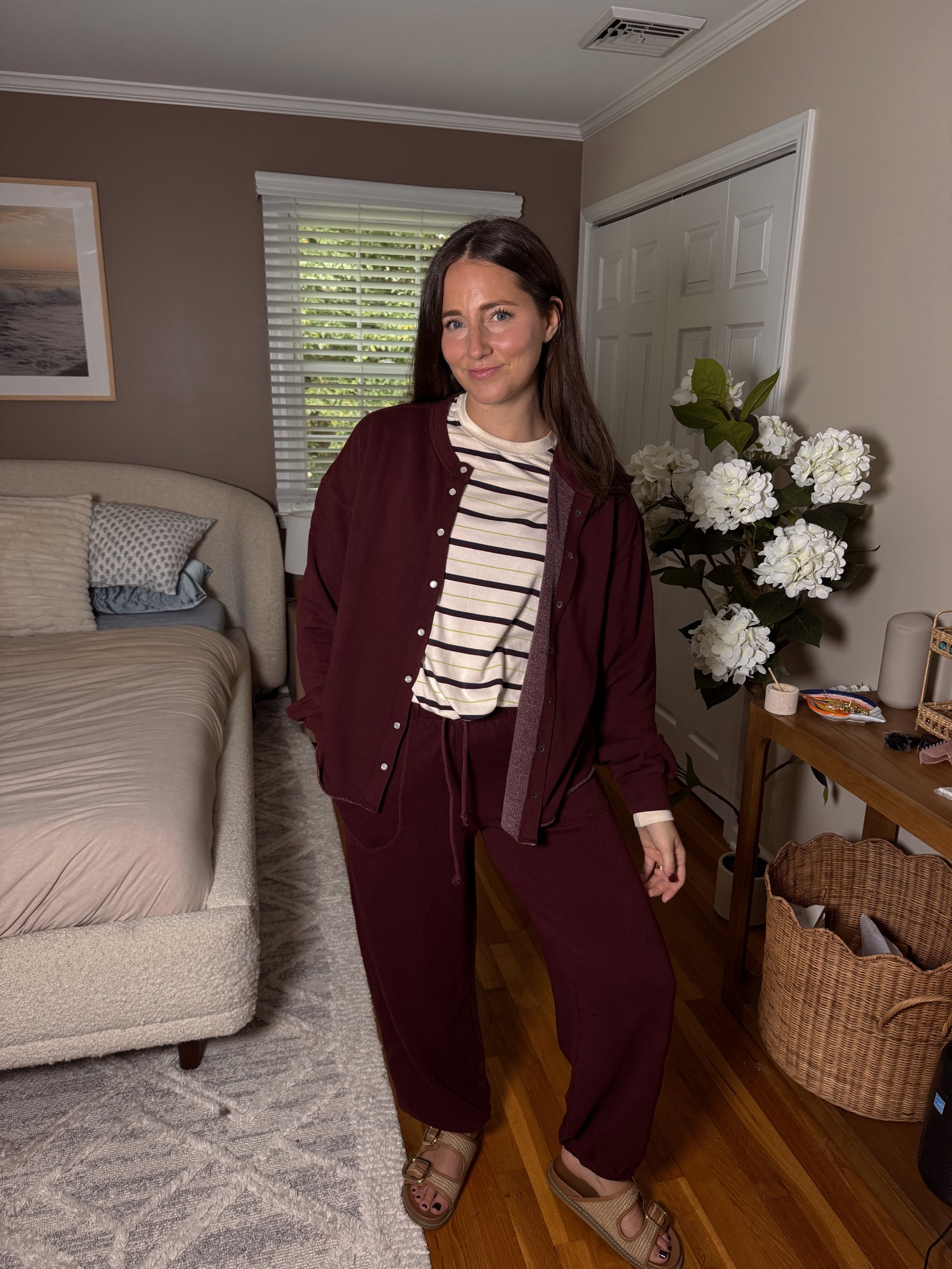 This sweatshirt cardigan is incredible! I wore it for our travel day and it was so comfy. LOVE!! 

Wearing size small  

 #LTKootd #LTKSaleAlert