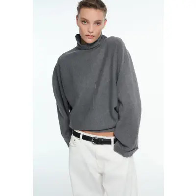 H&M Oversized Mock-Turtleneck Sweater in Olive Green at Nordstrom, Size X-Large | Nordstrom