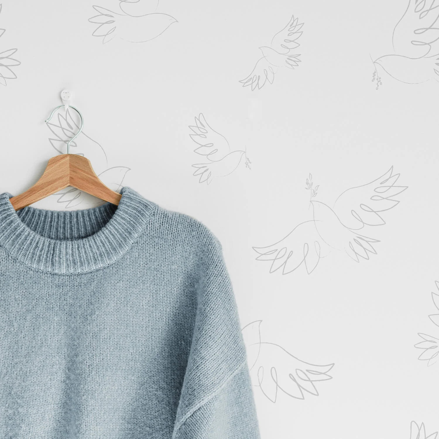 Dove bird beach house removable wallpaper | Livettes Wallpaper