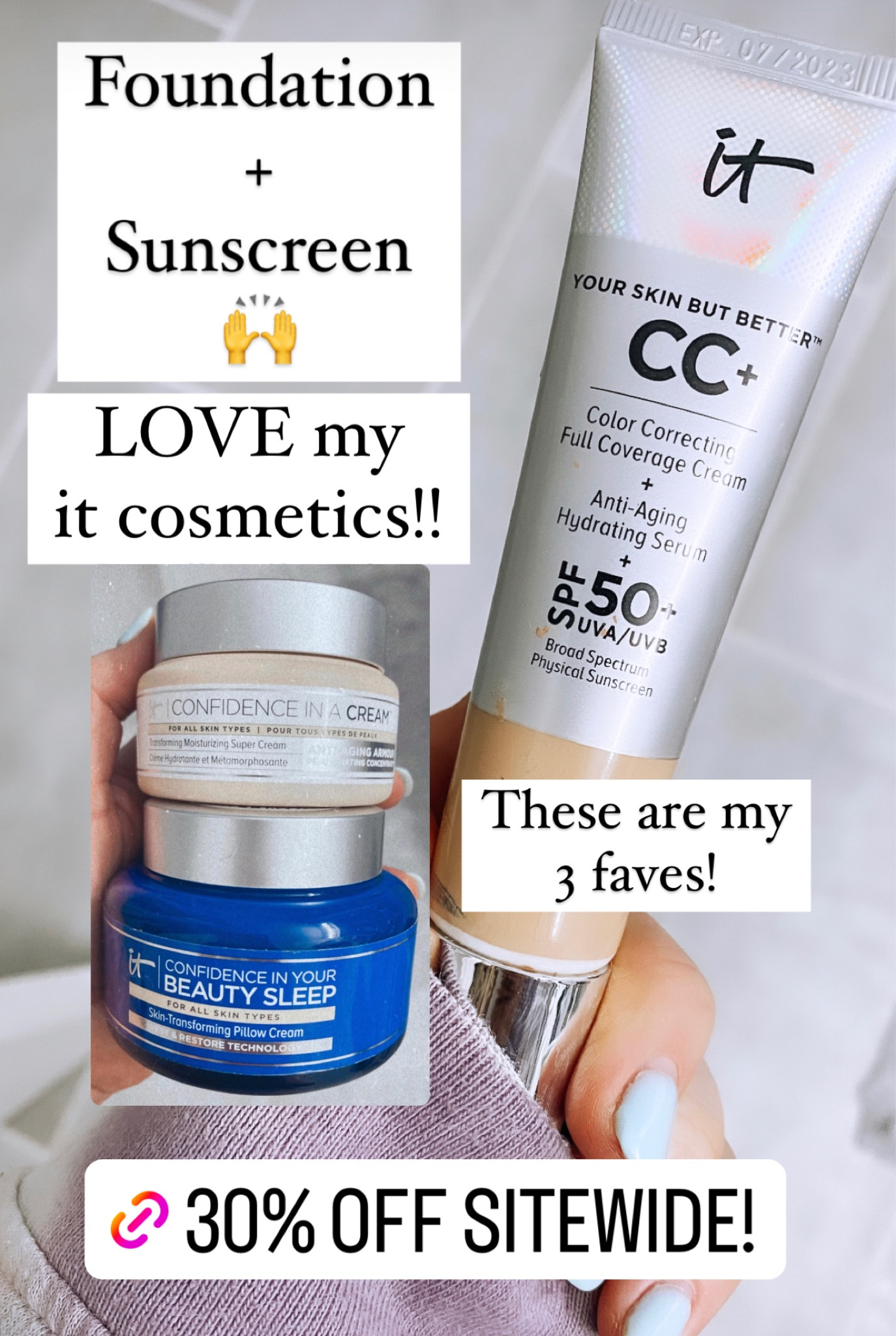 30% off sitewide and 50% off my fave moisturizers as a doorbuster! 👏 

#LTKCyberweek #LTKsalealert #LTKbeauty