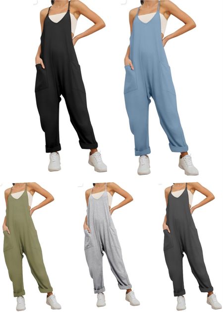 These Amazon jumpsuits are on sale for $20 plus an additional $5 off coupon!! Amazon daily deal!! Jumpsuit romper! Comfy romper jumpsuit!! 

#LTKsalealert