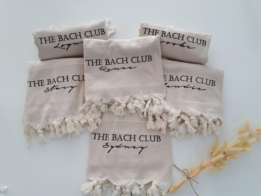 Bachelorette Party Favor , Personalized Beach Towel for Bridesmaid - Etsy | Etsy (US)