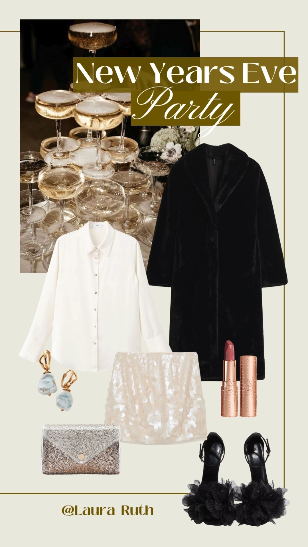This New Year’s Eve look is giving champagne glamour 🥂✨ Sequins, faux fur, and classic neutrals for an elevated party outfit I would wear on repeat 🤍 

#LTKfestive #LTKuk #LTKpartywear