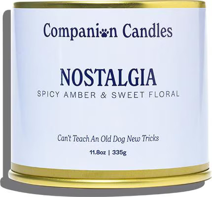 Companion Candles Nostalgia Spicy Amber & Sweet Floral Scented Pet-Friendly Candle, 11.8-oz jar | Chewy
