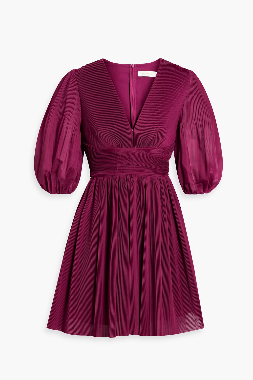 Plissé-organza mini dress | The Outnet (US and CA)