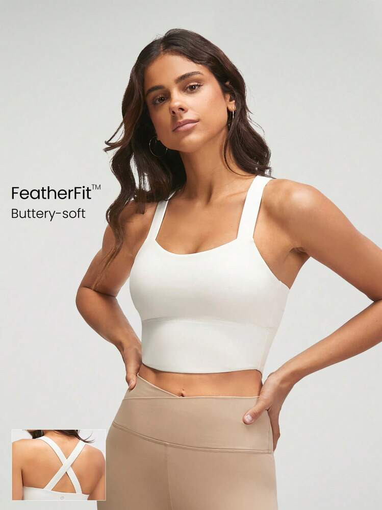 GLOWMODE Sujetador Deportivo Featherfit™ Con Dobladillo Curvo | SHEIN