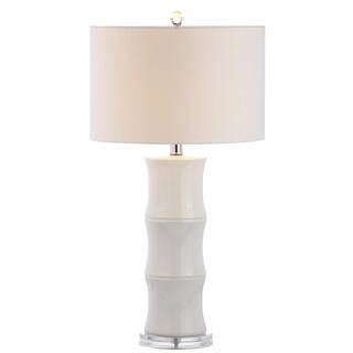 JONATHAN Y Tiki 26.5 in. White Ceramic Table Lamp-JYL3015C - The Home Depot | The Home Depot