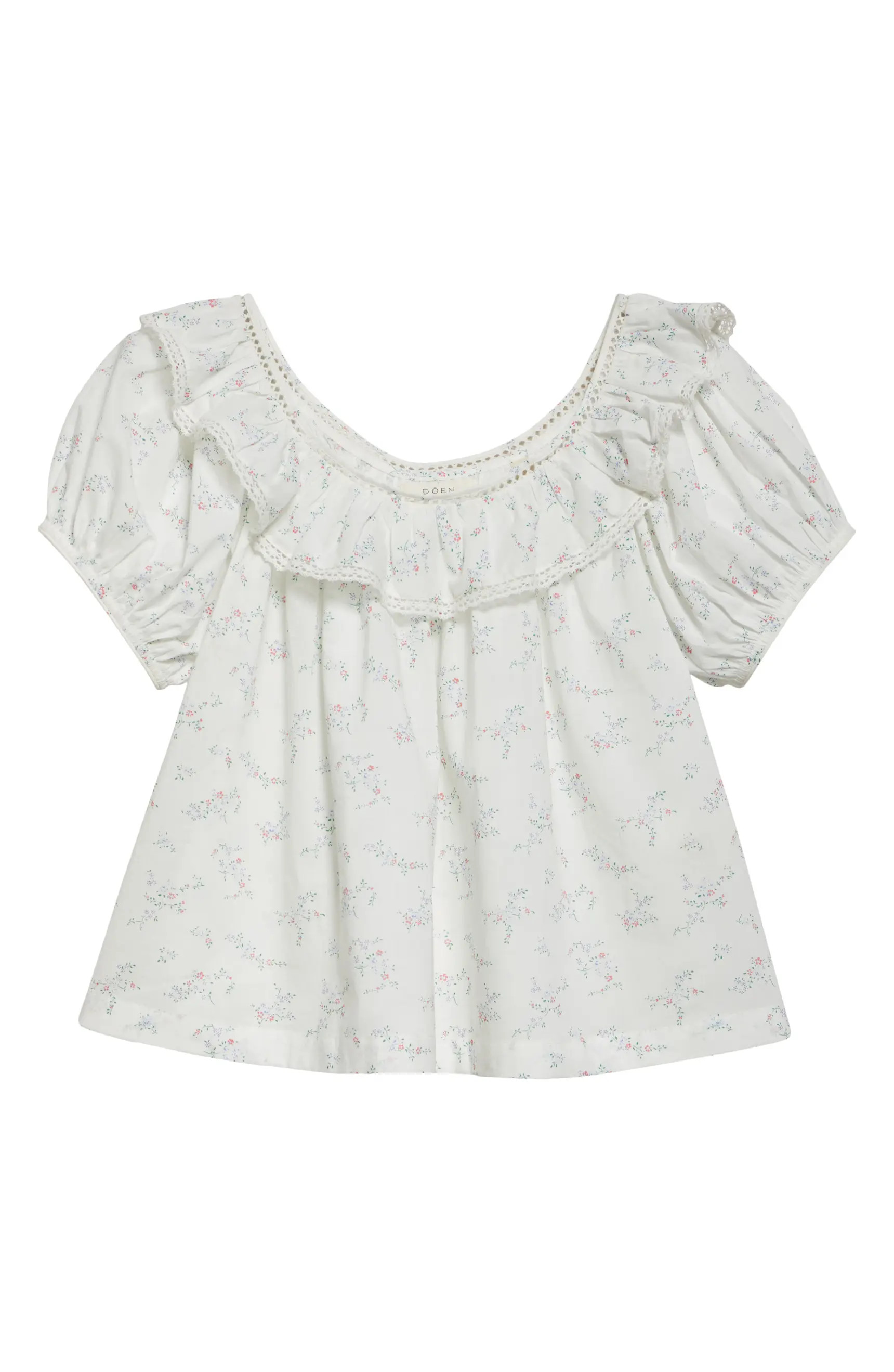 Silvie Floral Puff Sleeve Organic Cotton | Nordstrom