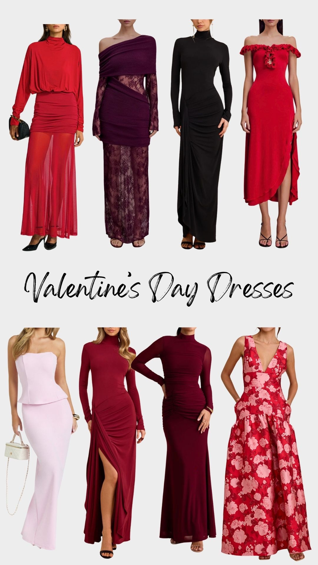 Valentine’s Day dresses, red maxi dress, black maxi dress, pink maxi dress, floral dress, floral maxi dress, satin dress, lace dress, cut out dress, long sleeve maxi dress, long sleeve dresss

#LTKootd #LTKSeasonal #LTKValentine