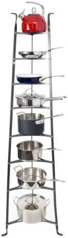 Enclume 8-Tier Cookware Stand, Free Standing Pot Rack, Hammered Steel ( Unassembled) | Amazon (US)