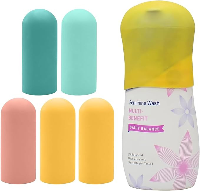 Silicone Bottle Covers Travel Essentials for Women Men, Beach Vacation Essentials, Travel Size To... | Amazon (US)