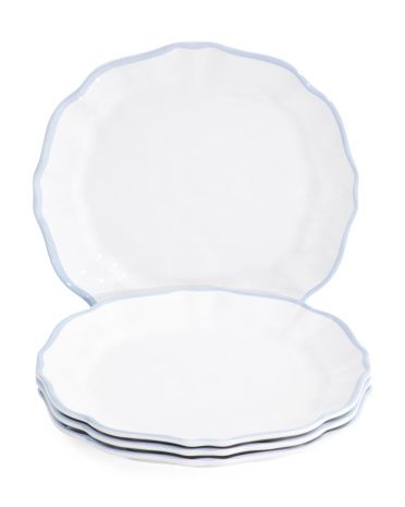 Set Of 4 Kent Indoor Outdoor Scalloped Salad Plates | TJ Maxx