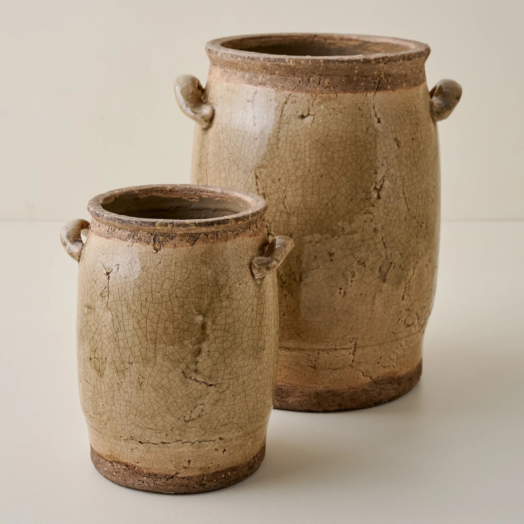 Hanson Crackle Handled Vase | Magnolia