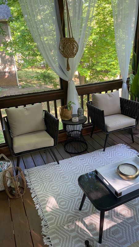 Getting my outdoor space ready for the warmer weather! Loving my boho screened in porch patio space, it’s so simple yet peaceful!

#LTKhome #LTKsalealert #LTKSeasonal