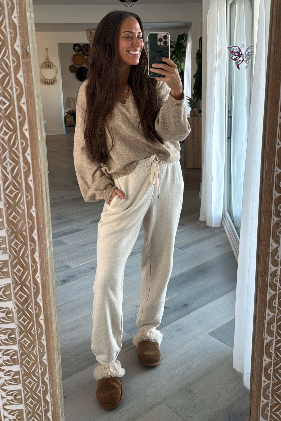 The coziest, neutral, casual winter outfit! The sweater is an old H&M find, so I linked similar options!! Wearing a size small in the Aerie joggers and they’re a little big but I love the fit! 

casual winter outfit | cozy winter outfit | SAHM outfit | neutral cozy winter outfit | cozy lounge outfit 

#LTKStyleTip #LTKSeasonal #LTKHoliday