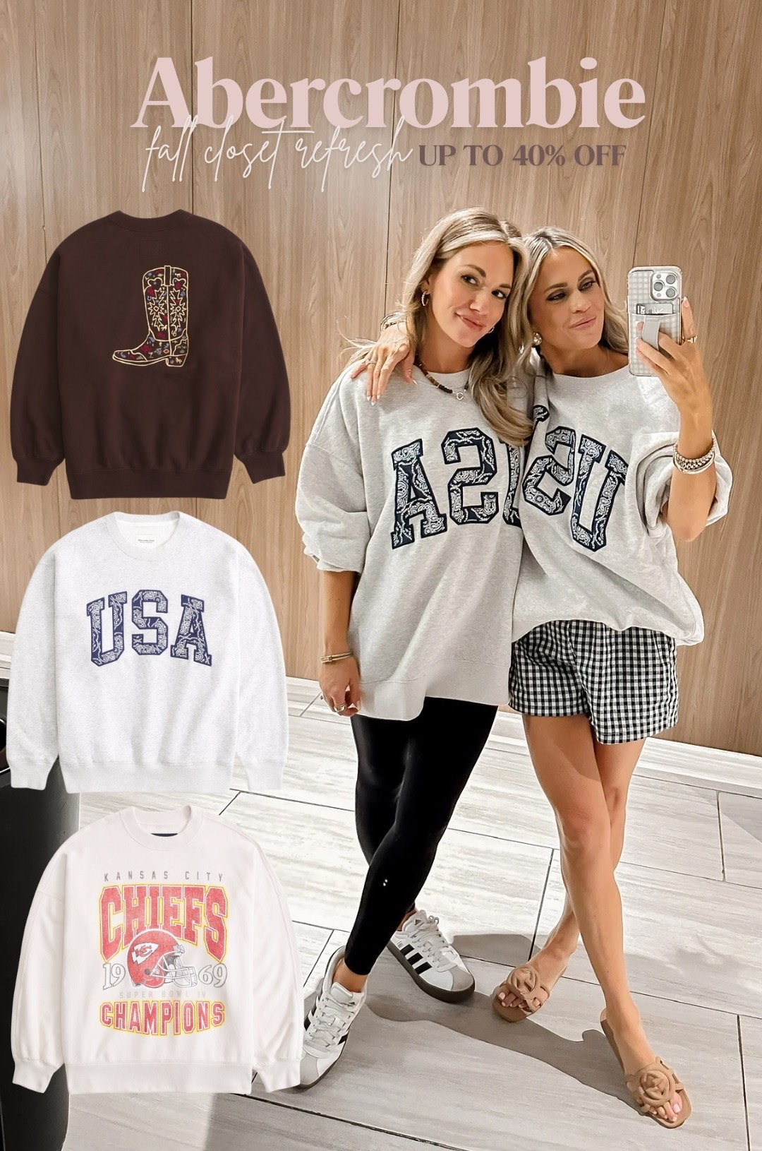 Abercrombie Fall Closet Refresh Sale! Up to 40% off EVERYTHING! // I’m 5’3 for reference and sized up to a large for an oversized fit!

#LTKFallSale #LTKSeasonal #LTKSaleAlert