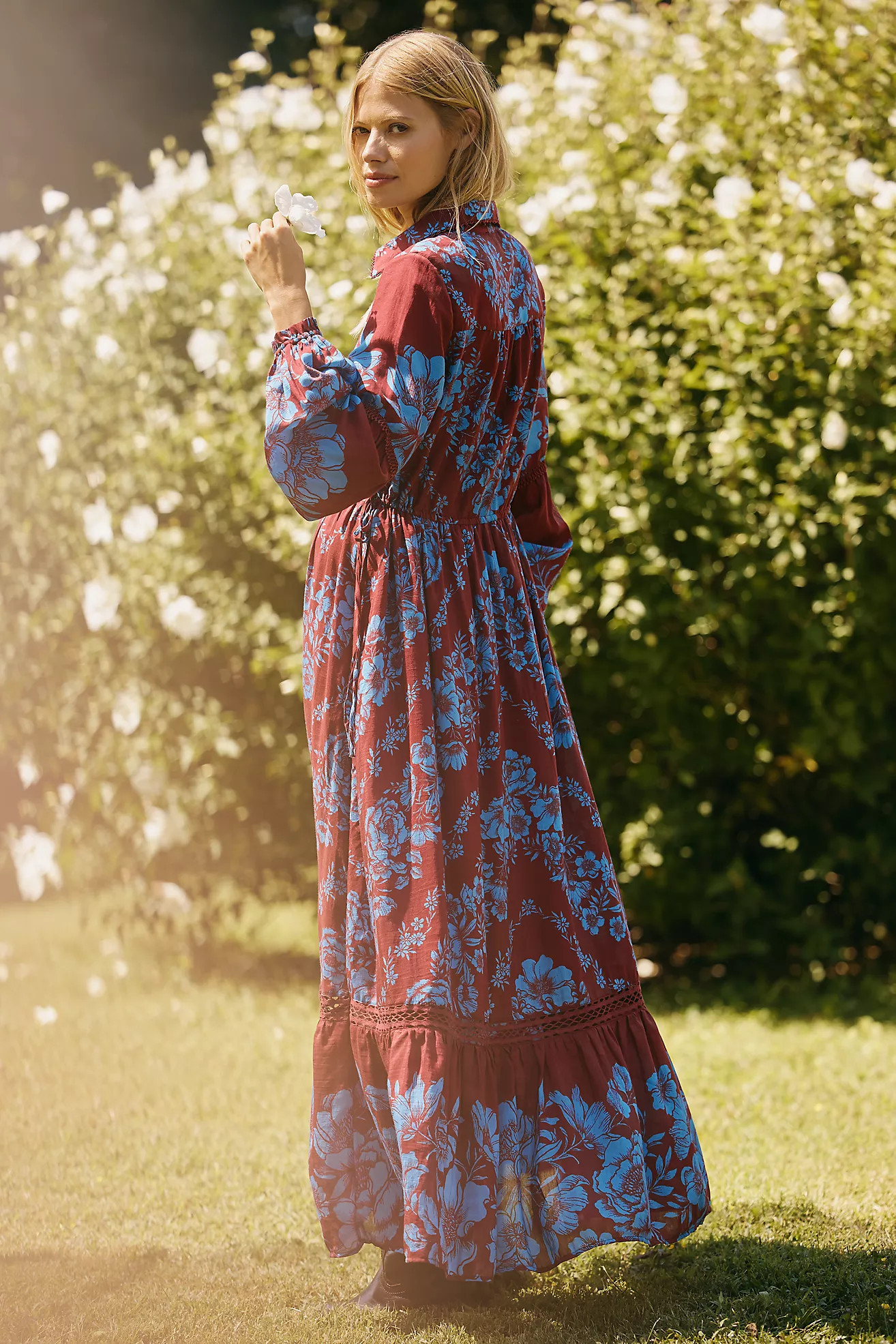 The Eleanora Printed Buttondown Midi Shirt Dress | Anthropologie (US)