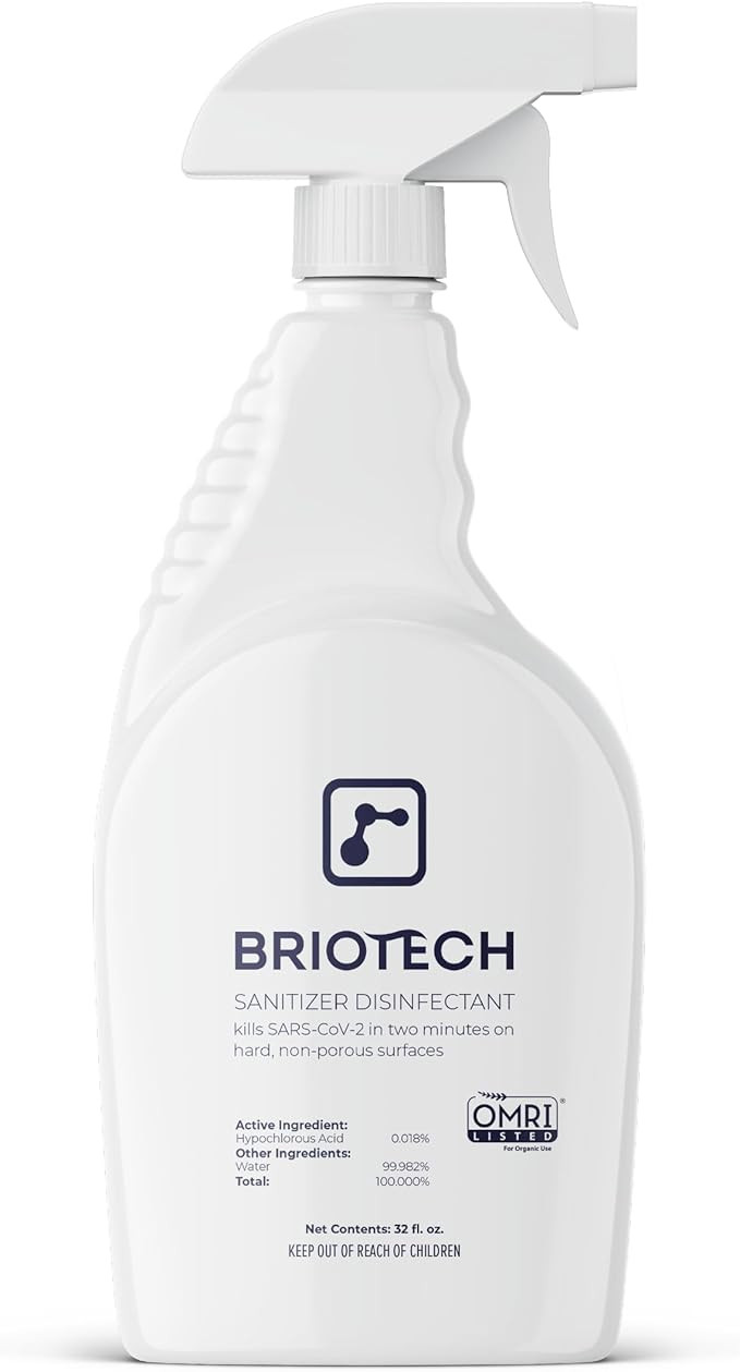 BRIOTECH Sanitizer Disinfectant Hypochlorous Spray, Kill 99.99% of Viruses & Bacteria, Control Mo... | Amazon (US)