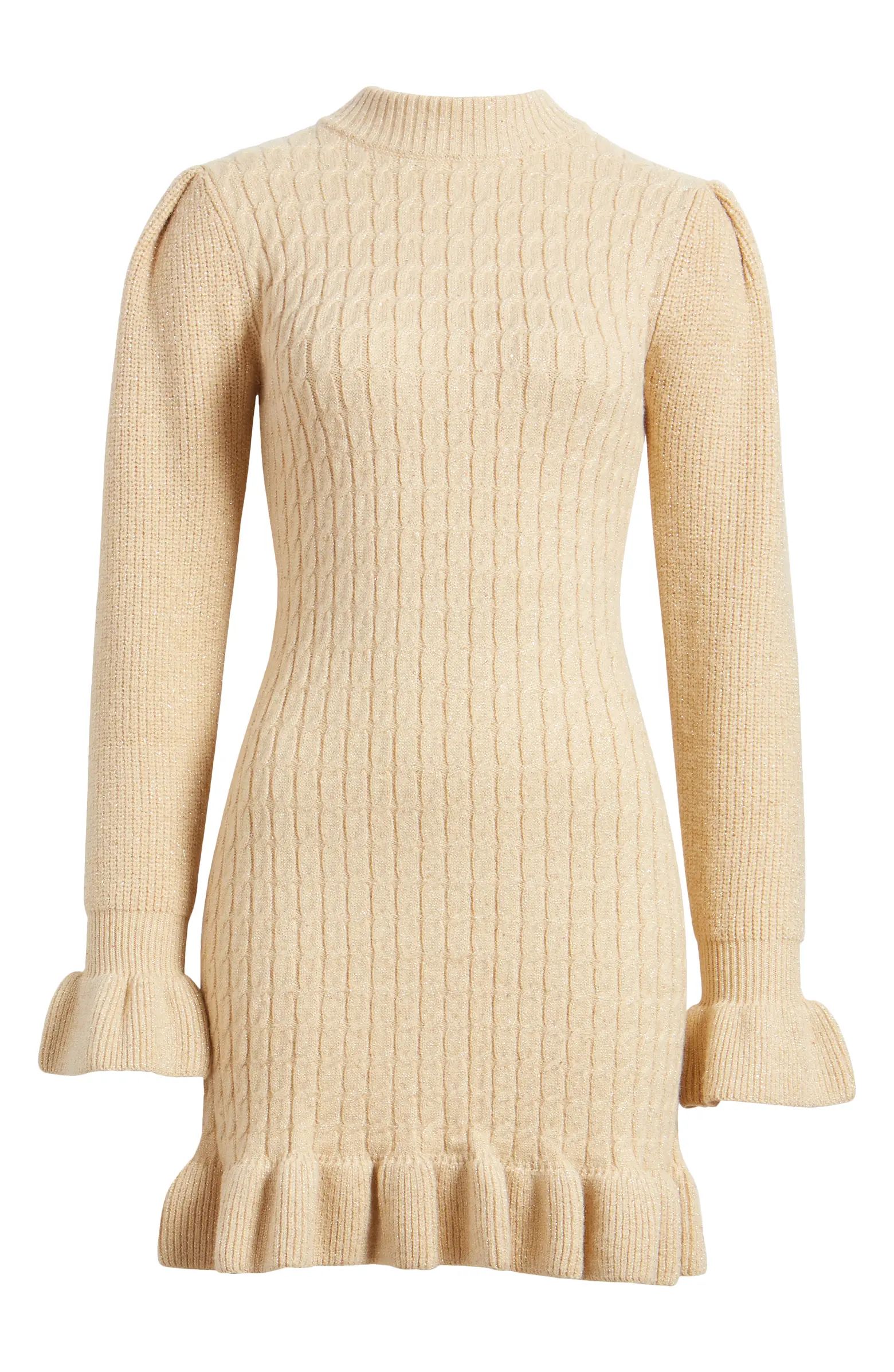 Cable Stitch Long Sleeve Sweater Dress | Nordstrom
