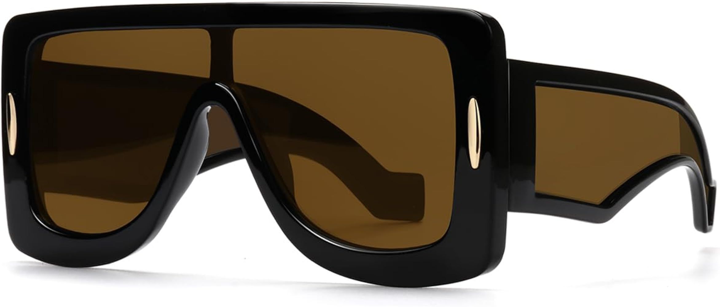 GFUIARA Trendy Anagram Mask Sunglasses for Women Men Oversized Flat Top Fashion Shield Sun Glasse... | Amazon (US)