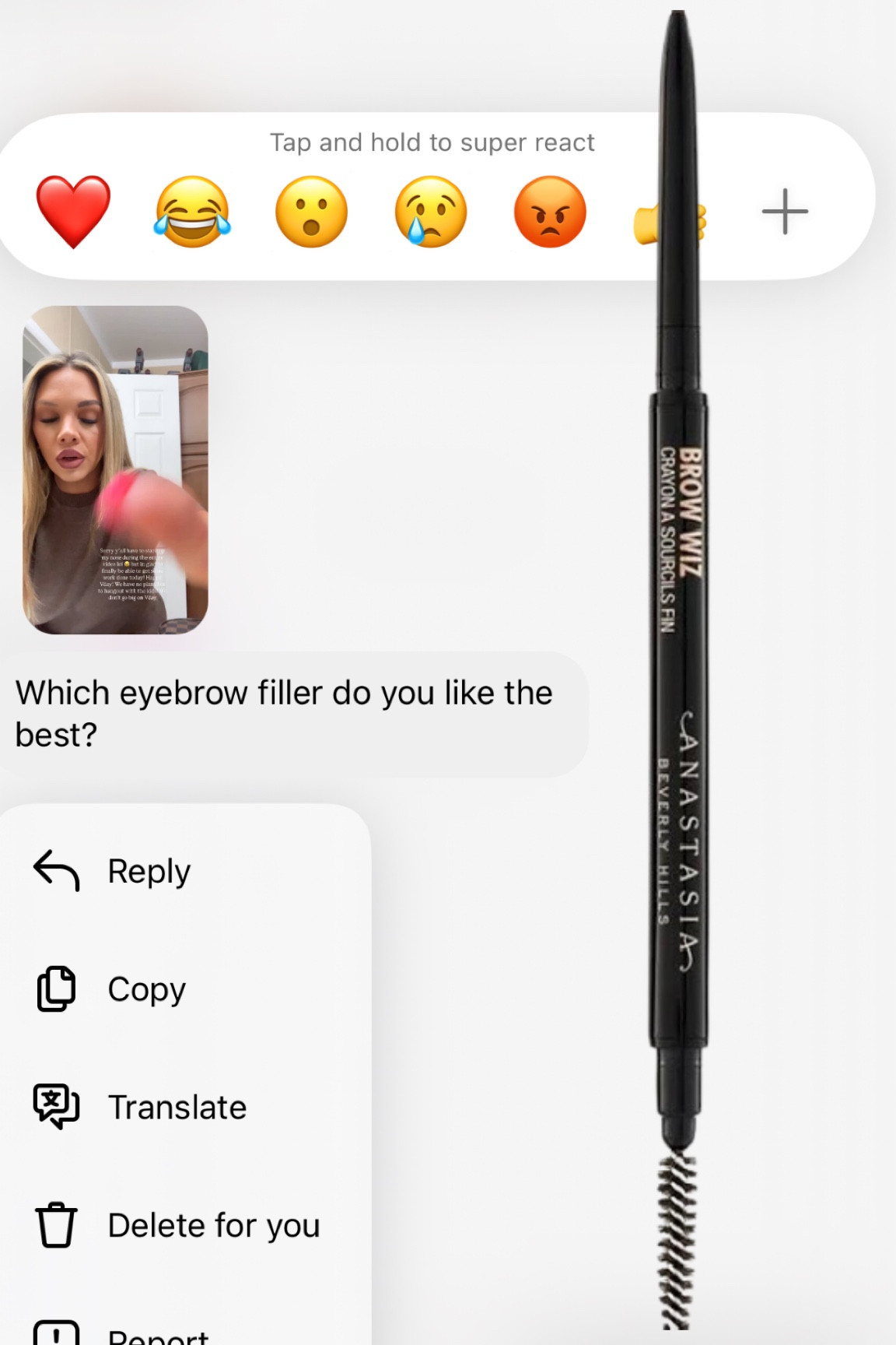 The only eye brow product I use. In shade medium brown 

#LTKFindsUnder50 #LTKBeauty #LTKStyleTip