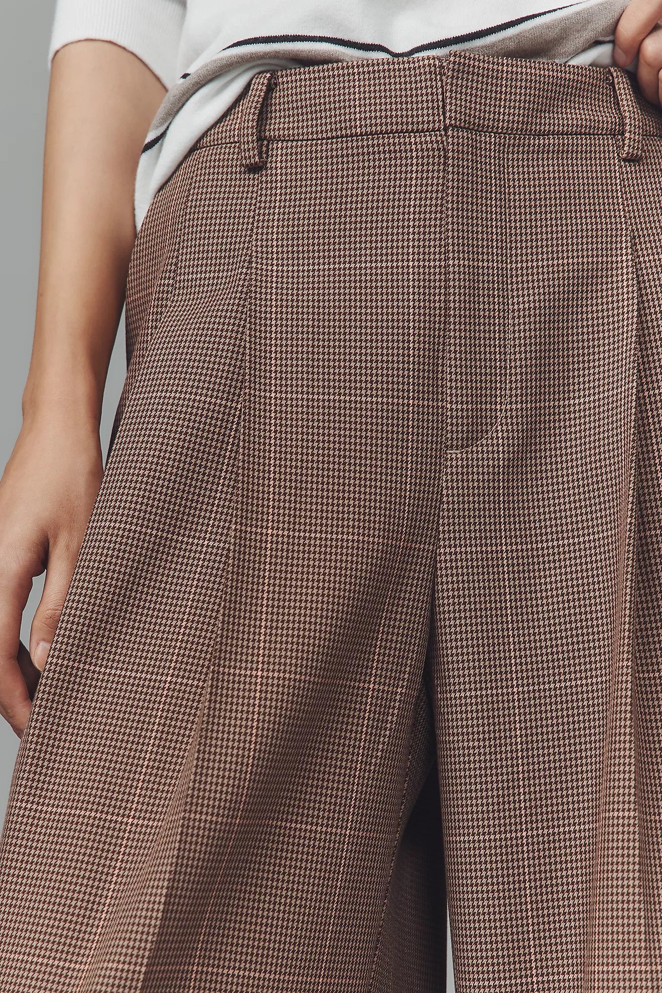 The Avery Plaid Wide-Leg Trousers by Maeve | Anthropologie (US)