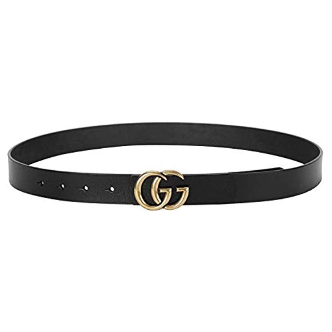 Luxury Designer GG Style Casual Women's Fashion Leather Alloy Belt [3.8CM Width] | Amazon (US)