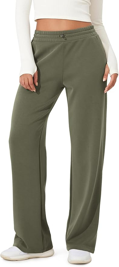 ODODOS Women's Modal Soft Wide Leg Pants with Pockets Adjustable Shockcord High Waist Casual Loun... | Amazon (US)