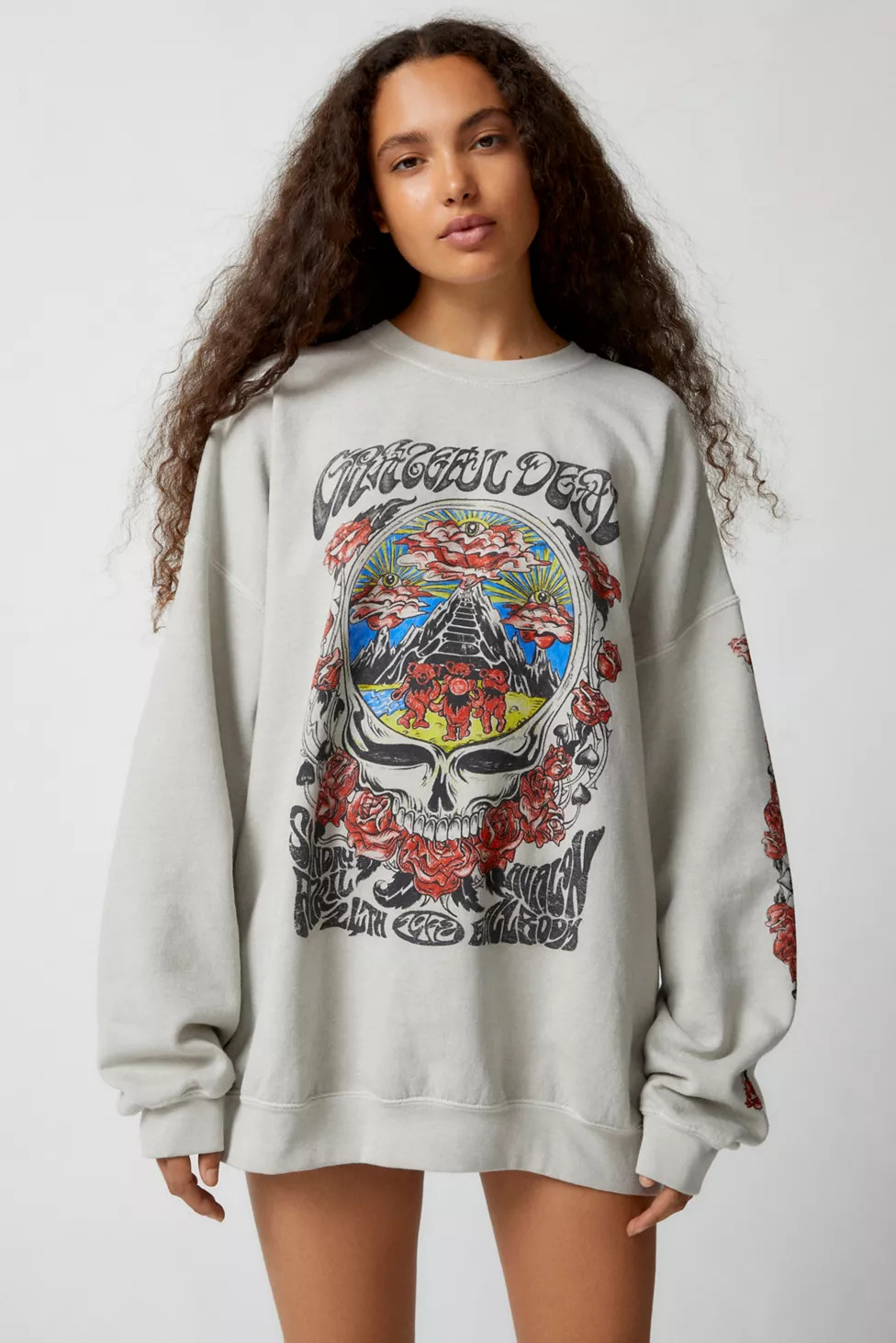 Grateful Dead Skull Pullover Sweatshirt | Urban Outfitters (US and RoW)