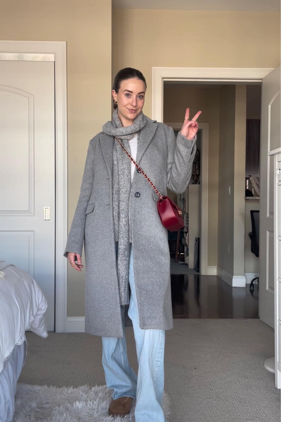 LOFT gray wool coat #loft #logtgraywoolcoat #loftgraywooljacket #wool #wooljacket #woolcoat #graywoolcoat #graywooljacket 