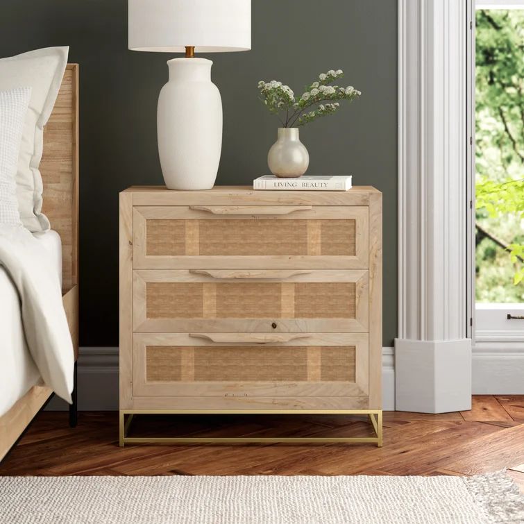 Leanne 3 Drawer 30'' W Solid Wood Dresser | Wayfair North America