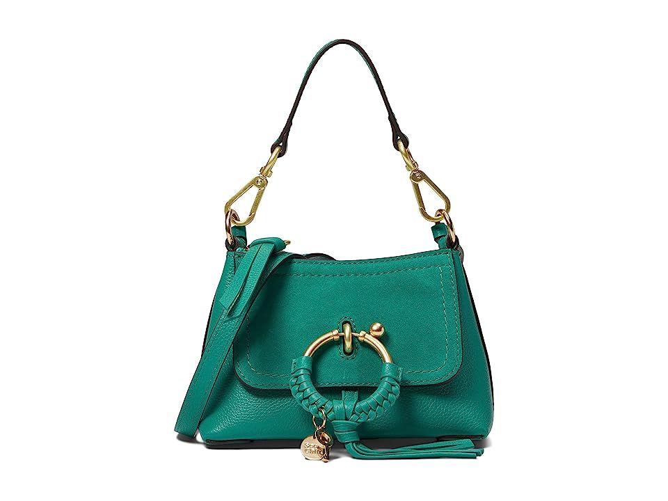 See by Chloe Joan Mini Hobo Leather Suede (Ceylan Green) Handbags | Zappos