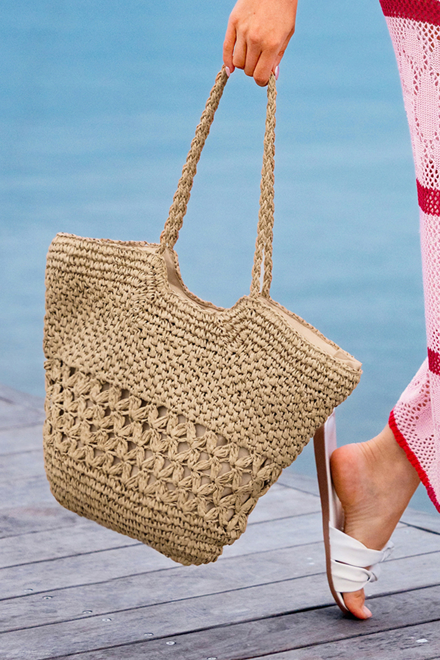 Saint Tropez Day Straw Tote Bag | Cupshe US