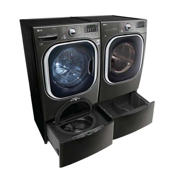 LG Electronics 4.5 cu. ft. High-Efficiency Front Load Washer with Steam and TurboWash in White, ENER | The Home Depot