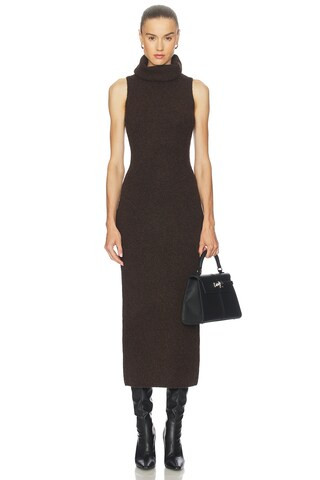 Camila Coelho Noel Maxi Dress in Chocolate Brown from Revolve.com | Revolve Clothing (Global)