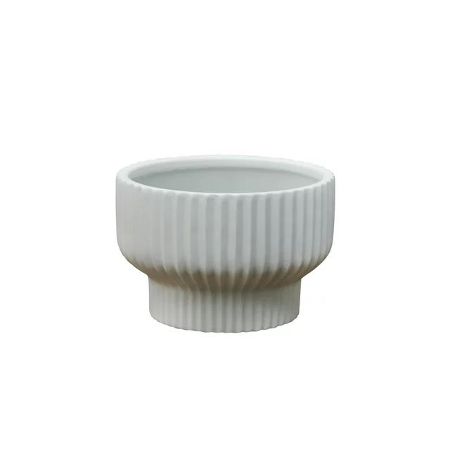 Better Homes & Gardens Pottery 8" Fischer Ceramic Planter, White | Walmart (US)