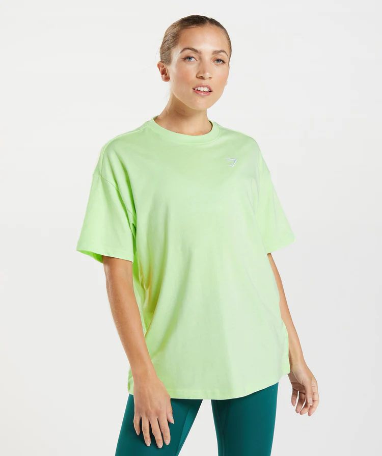Gymshark Training Oversized T-shirt - Kiwi Green | Gymshark (Global)
