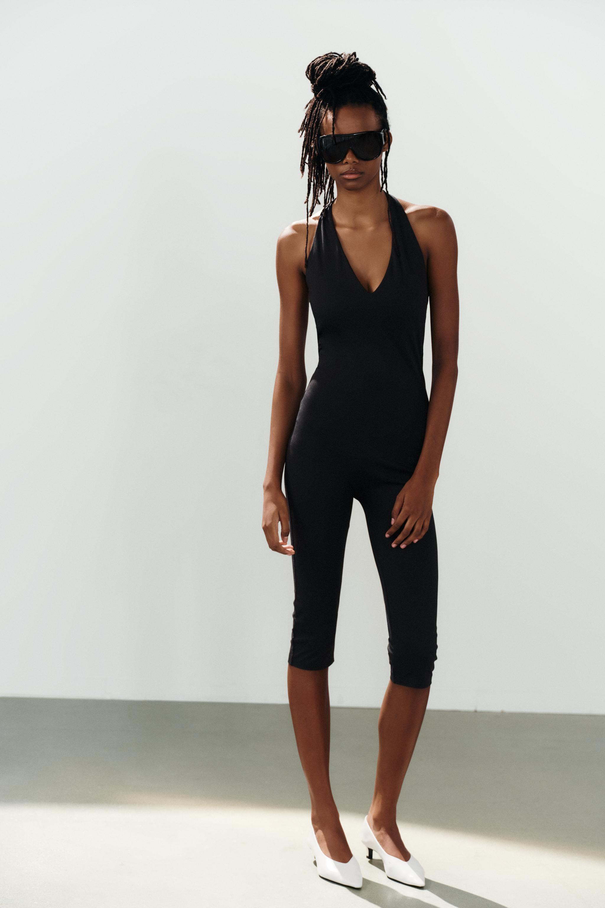 POLYAMIDE HALTER JUMPSUIT | Zara US