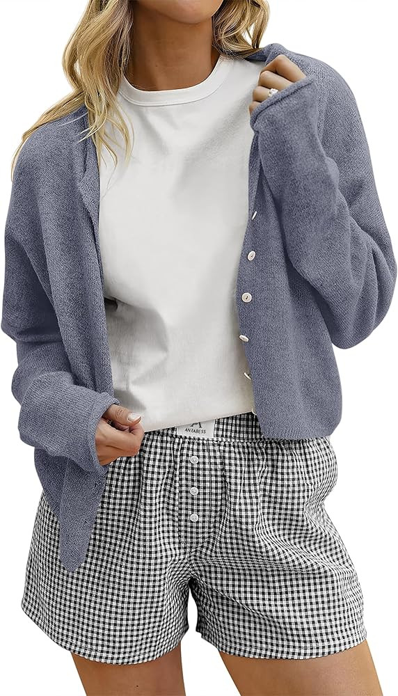 ANRABESS Cardigan Sweaters for Women Oversized Button Down Long Sleeve Cardigans 2026 Spring Outf... | Amazon (US)