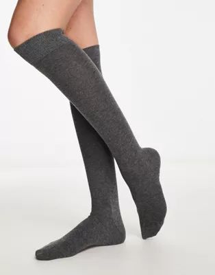 ASOS DESIGN over the knee socks - GREY | ASOS (Global)