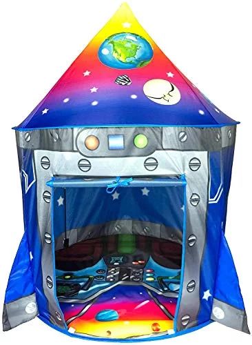 Rocket Ship Play Tent Playhouse | Unique Space and Planet Design for Indoor and Outdoor Fun, Imag... | Walmart (US)