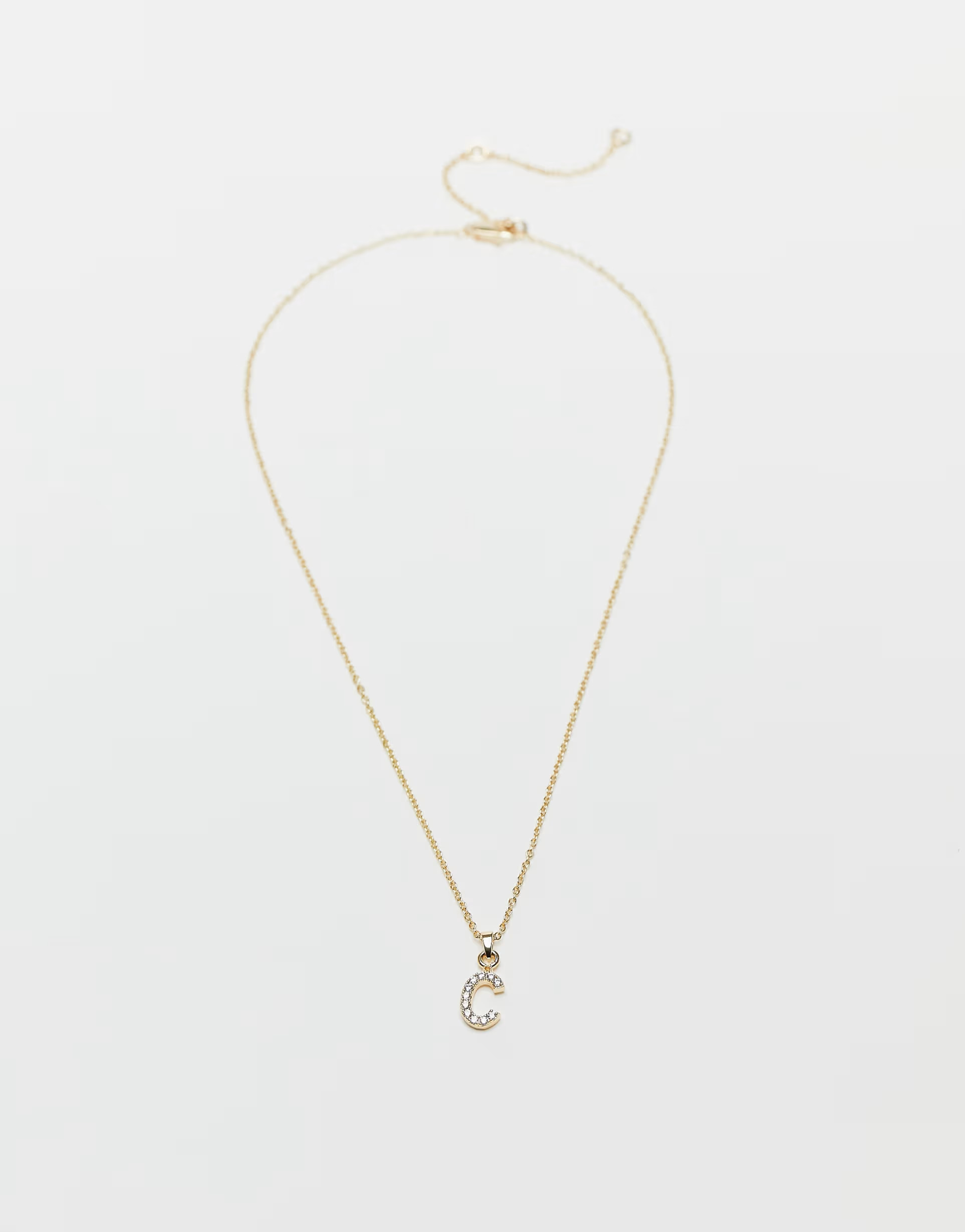 Topshop premium chain and diamante C initial charm | ASOS (Global)