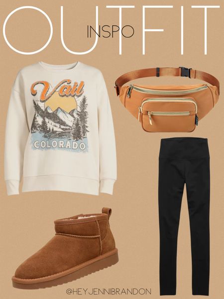 $17 graphic sweatshirt! Fall outfit idea. 

Fall style// fall fashion// fall outfit// Walmart// Walmart finds// Ugg dupe// belt bag// leggings// fall// 

#LTKstyletip #LTKunder50 #LTKSeasonal