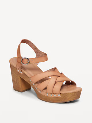 Faux-Leather Clog Sandals | Old Navy (US)