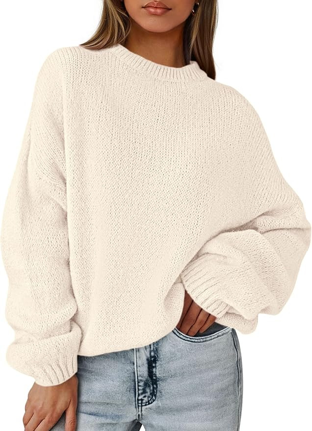 PRETTYGARDEN Women's Fall Oversized Sweaters Dressy Casual Long Sleeve Chunky Knit Winter Pullove... | Amazon (US)
