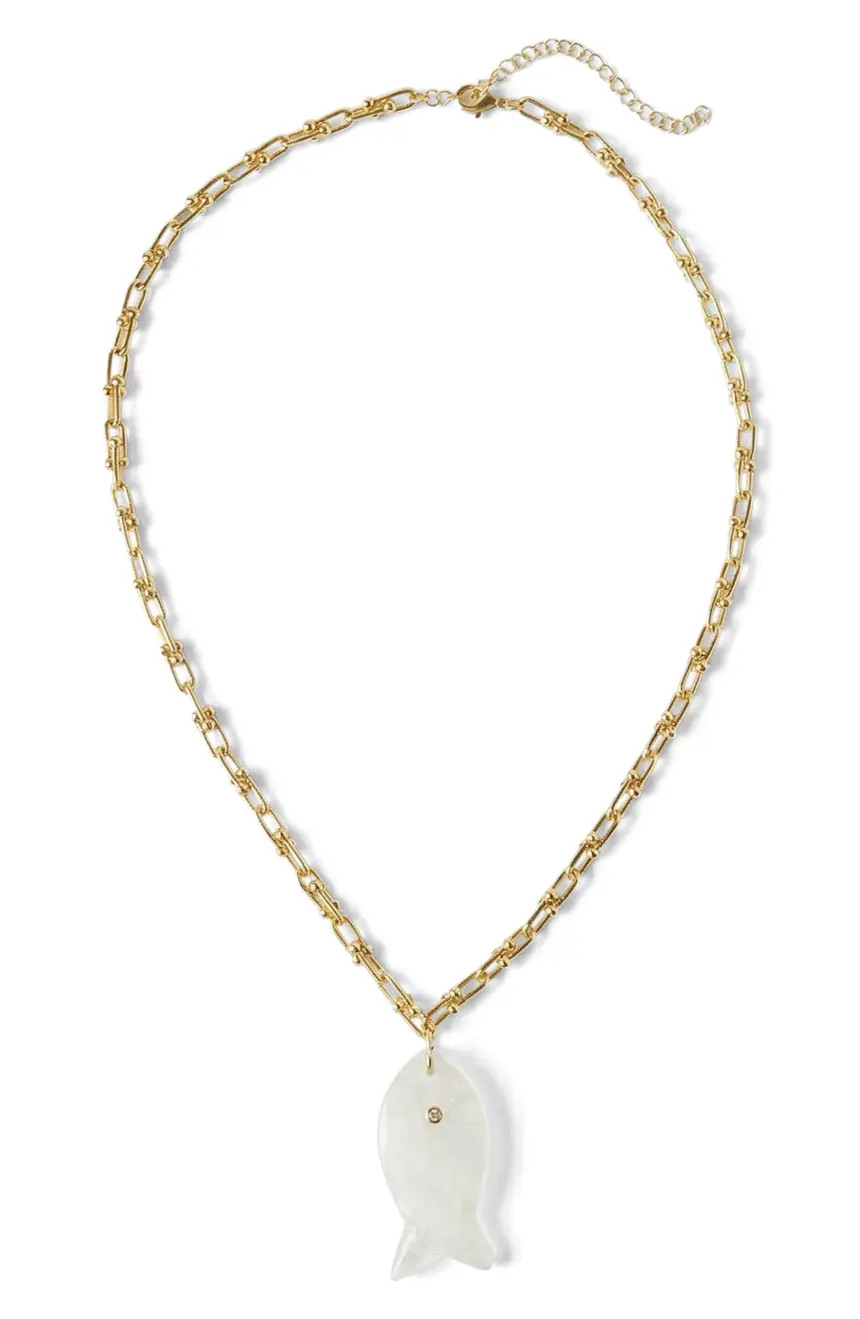 Quartz Fish Pendant Necklace | Nordstrom
