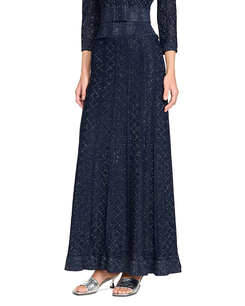 Sandro Rhinestone Knit Maxi Skirt | Bloomingdale's (US)