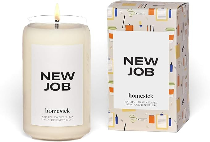 Homesick Scented Candle, New Job - Scents of Leather, Cinnamon, Cedarwood, 13.75 oz | Amazon (US)